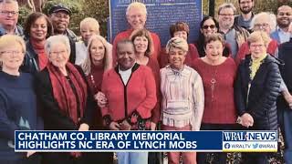 Chatham County library memorial highlights NC era of lynch mobs
