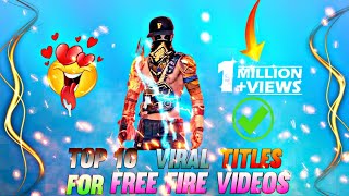 free fire viral title🔥 | youtube | how to write best title for youtube video | youtube videos