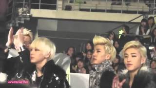 121214 INFINITE\u0026BAP REACTION when AILEE'S PERF ENDS+AILEE\u0026SUNGGYU MOMENT!