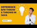 Difference between throw and throws in java | Interview Question | Test Automation | Testing Gyan