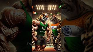 Pak Ind Pakistan India flag #pakistannews #animalfusion #short