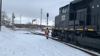 HESR 740~3037-HESR 800~3036 \u0026 3038 coming into genesee yard Saginaw Mi