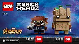 LEGO instructions - BrickHeadz - 41626 - Groot \u0026 Rocket