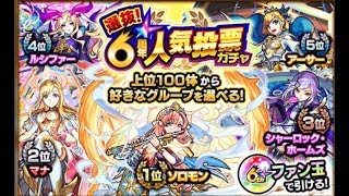 ［モンスト］6周年人気投票ガチャ引くぜ！！！