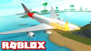 PLANE CRASHES INTO AN ISLAND IN ROBLOX