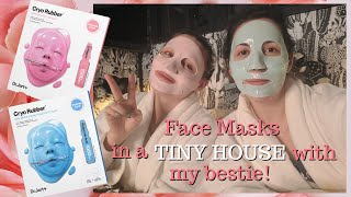 Trying the Dr. Jart Cryo Rubber Masks w/ my Bestie in a Tiny House!