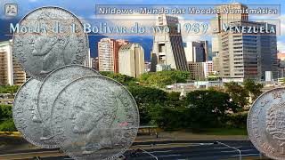 Moeda de 1 Bolivar do ano 1989 - Venezuela