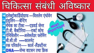 चिकित्सा संबंधी अविष्कार | अविष्कार और अविष्कारक| Famous medical discoveries | educated bharat