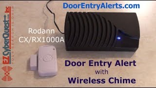 CX/RX1000A Remote Wireless Door Entry Alert / Chime (demo)