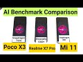 Mi 11 vs realme x7 pro vs poco x3 AI Benchmark Comparison