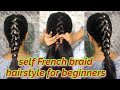 French braid hairstyle / French braid hairstyle in tamil / simple hairstyle / easy hairstyle