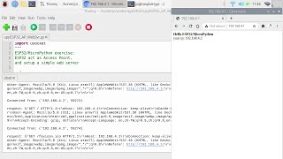 ESP32/MicroPython exercise: act as Access Point, and setup a simple web server.