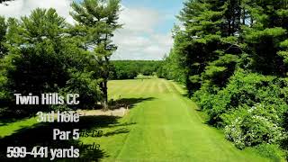 The par 5, 3rd hole at Twin Hills Country Club in Coventry, Connecticut