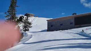 Fall on the ski slope 3 Ahorn mountain Mayrhofen Austria