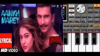 Aankh mare (Simmba)song Neha kakar,Mika sing moabil piano tutorial