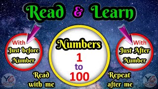 Counting from 1 to 100 | Read numbers | Numbers 1 to 100 | Just before and just after number
