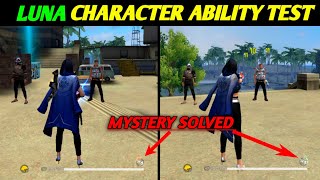 NEW LUNA CHARACTER ABILITY TEST || New Best character abilty in free fire !!!