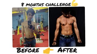 Body Transformation 49kg to 65kg in 8 months💪(my workout)