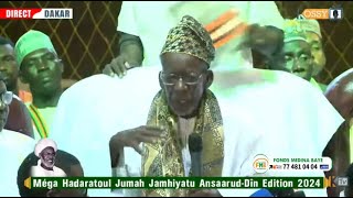 Méga Hadra Jummah 2024: Discours Al Khalifa Cheikh Mouhamadoul Mahy Ibrahima Niass