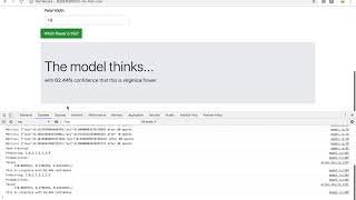Screencast of Multiclass Classification on Iris Dataset using Tensorflow JS