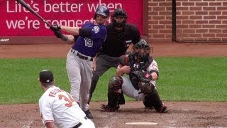 COL@BAL: Blackmon's RBI double puts Rockies on board