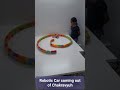 The Robotic car comes out of the Spiral made using Havi Elements - DIY Robotics Starter Kit.