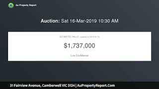 31 Fairview Avenue, Camberwell VIC 3124 | AuPropertyReport.Com