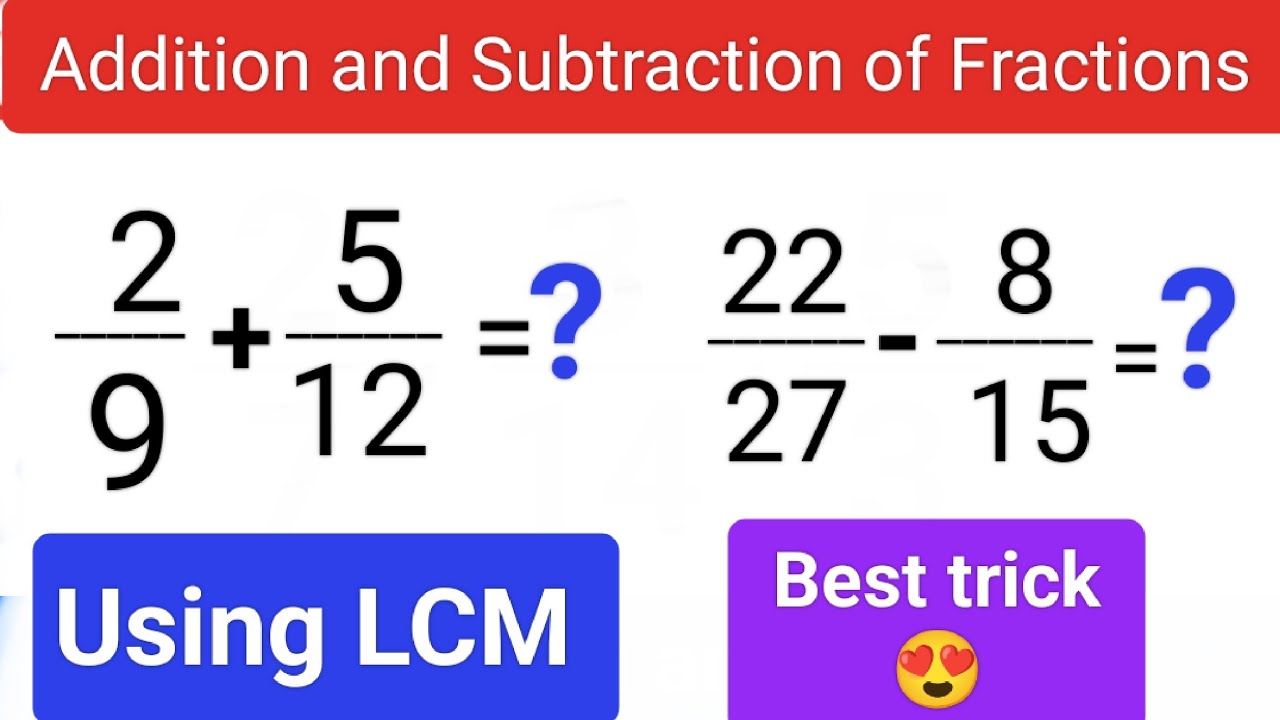 Lcm Fractions Lcm Of Two Numbers Lcm Of Fractions Formula
