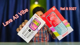 #unboxing  LAVA A3 VIBE V/S 🔥 itel it 5027 Full Unboxing VEDIO FIRST IMPRESSIONS 💥 ₹1100/- #review