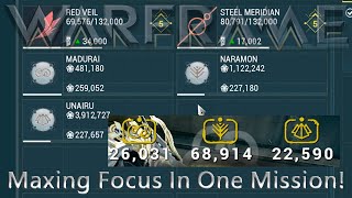 Warframe - Focus Farming in 2026 [Maxing Focus In One Mission!]
