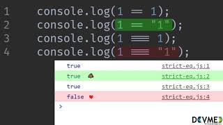 JavaScript Pills: strict equality operator ( "===" vs "==" )
