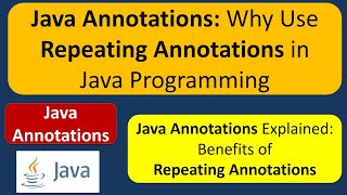Java Annotations: Why Use Repeating Annotations in Java Programming | Annotations in java