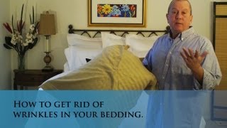 Getting wrinkles out of your bedding. (www.verolinens.com)