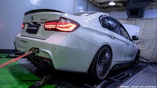 275hp BMW F30 330i w/ ARMYTRIX straight-pipe exhaust + PP-performance tuning on Dyno sounds!