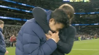 Antonio Conte cuddles Heung-min Son to apologise for subbing fuming Tottenham star off