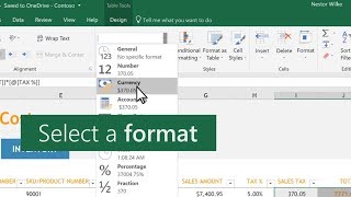 Format numbers in cells in Microsoft Excel