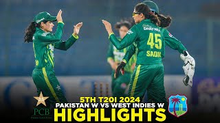 Full Highlights | Pakistan Women vs West Indies Women | 5th T20I 2024 | PCB | M2F2A