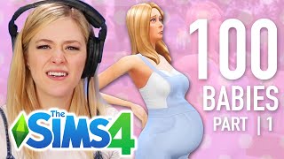 Single Girl Tries The 100 Baby Challenge In The Sims 4 | Part 1