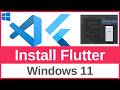 How to Install Flutter on Visual Studio Code on Windows 11 | With Emulator