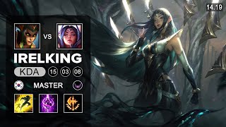 Irelking Irelia vs Cassiopeia Top - KR Master - Patch 14.19 Season 14