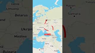 Distance between Moscow and Jordan