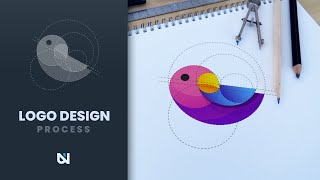 Aesthetic Bird Golden Ratio Logo Design | Adobe Illustrator