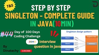 SingleTon Class - Design Pattern in Java Step by Step | Tamil | DSA | DinaTechy #coding #java