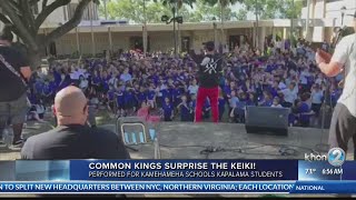 Common Kings surprises students at Kamehameha Schools Kapalama