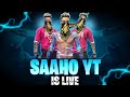 FREE FIRE LIVE IN TELUGU || SAAHO YT LIVE || #freefirelive #freefiretelugu