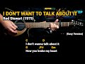 I Don't Want to Talk About It - Rod Stewart (1975) - Easy Guitar Chords Tutorial with Lyrics