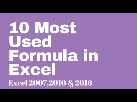 10 Most Used Excel Formula ☑️ 10 Most Used Excel Formula ☑️