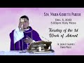 Dec. 5,  2023 /  5:00 pm Holy Mass on Tuesday of the 1st Week of Advent with Fr. Jason Laguerta