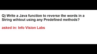 Write a java program to reverse the words in a String without using any predefined methods