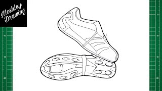 How to Draw a Soccer Shoes